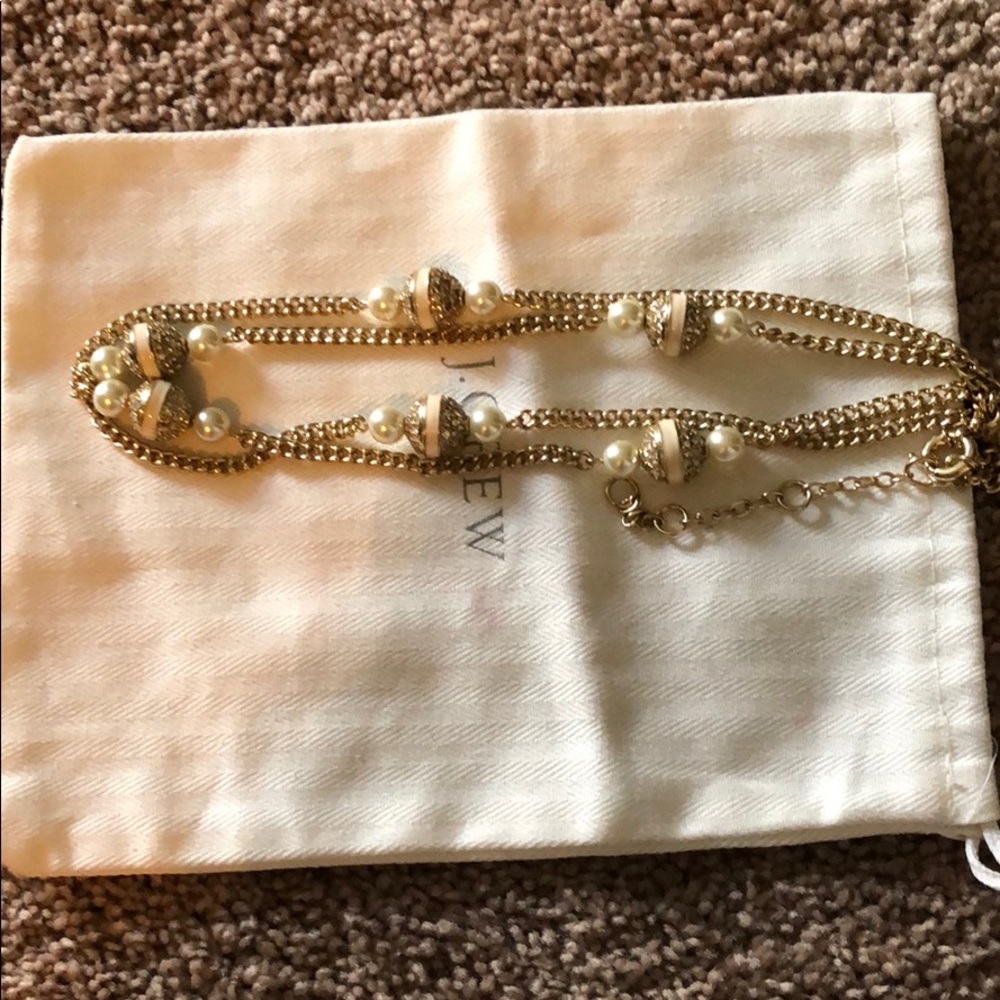 NWOT JCrew Gold and Pearl Necklace